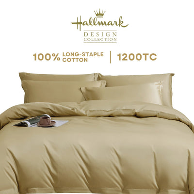 Hallmark Simplicity Long-Staple Cotton Bed Linen - Khaki Color