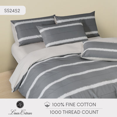 Fine Cotton - Grey Striped