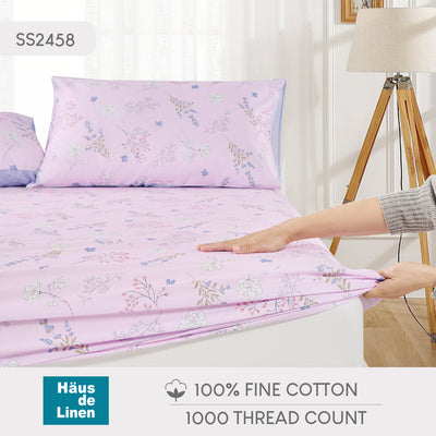 Fine Cotton - Floral Light Pink