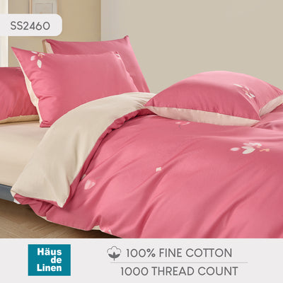 Fine Cotton - Floral Red Cream