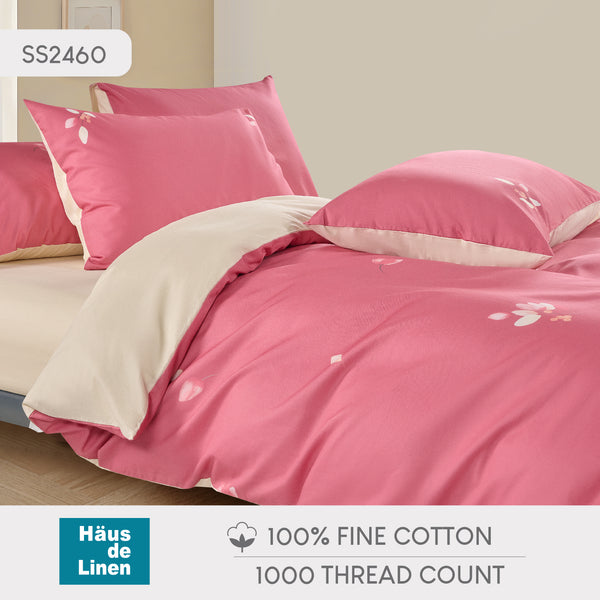 Fine Cotton - Floral Red Cream