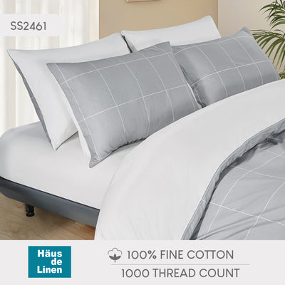 Fine Cotton - Grey Checkers