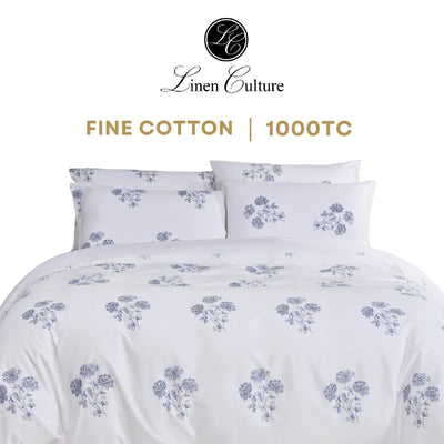 Fine Cotton - White Floral