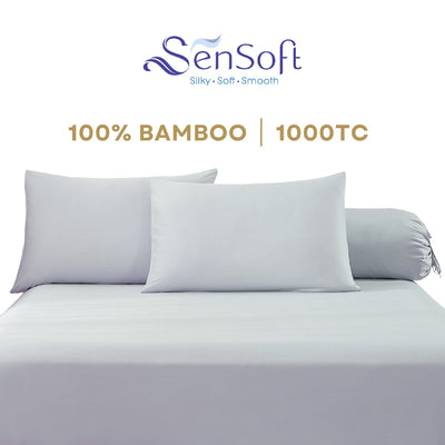 Sensoft Bamboo Fitted Sheet Set Bed Linen Bed Sheet