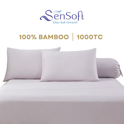 Sensoft Bamboo Fitted Sheet Set Bed Linen Bed Sheet