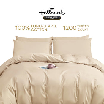 Hallmark 5-Star Hotel Bed Linen Set - Cream