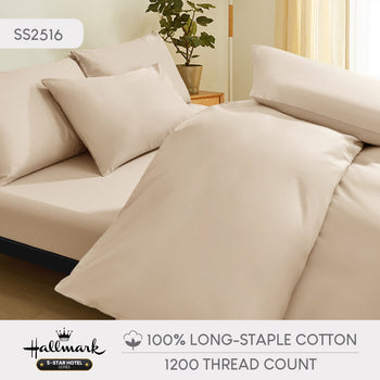 Hallmark 5-Star Hotel Bed Linen Set - Cream