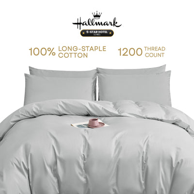 Hallmark 5-Star Hotel Bed Linen Set - Grey