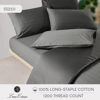 Long-Staple Cotton - Dobby Dark Grey