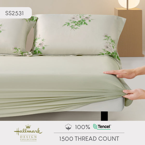 Pure Tencel - Floral Green