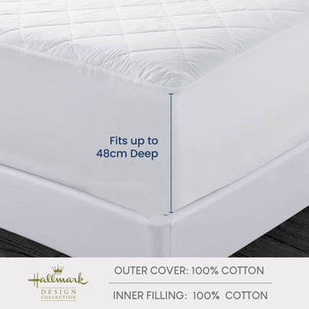 Hallmark Cotton Fabric Microtech Fills Mattress Protector