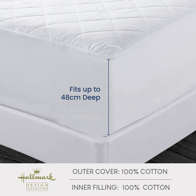Hallmark Cotton Fabric Microtech Fills Mattress Protector
