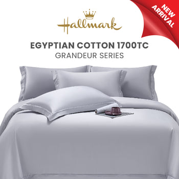 Hallmark Grandeur Egyptian Cotton 1700TC  Bed Linen - Silver