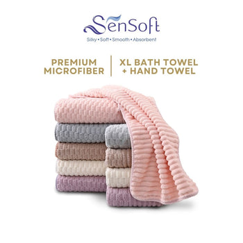 2 in 1 Microfiber Towel - Bath and Hand Towel