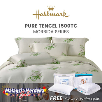 Hallmark Morbida Pure Tencel 1500TC Print Bed Linen - Floral Green