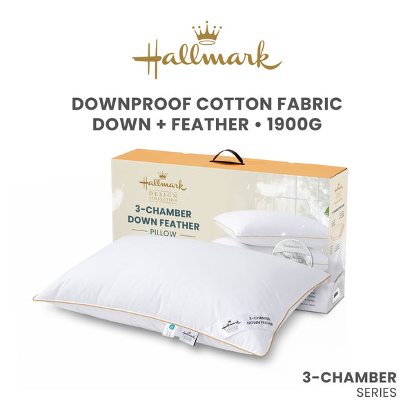 Hallmark Feather Down 3-Chamber Pillow