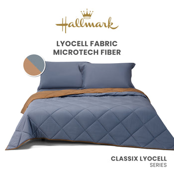 Hallmark Lyocell Fabric Blended Fiber Comforter Quilt - Deep Blue
