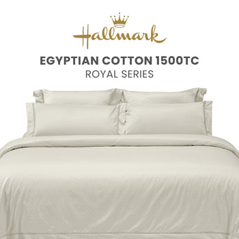 Hallmark Royal Egyptian Cotton 1500TC Laced Bed Linen - Beige