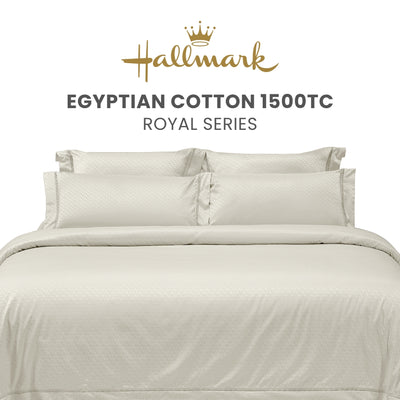 Hallmark Royal Egyptian Cotton 1500TC Laced Bed Linen - Beige
