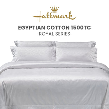 Hallmark Royal Egyptian Cotton 1500TC Laced Bed Linen - White