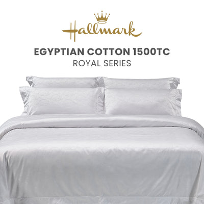 Hallmark Royal Egyptian Cotton 1500TC Laced Bed Linen - White