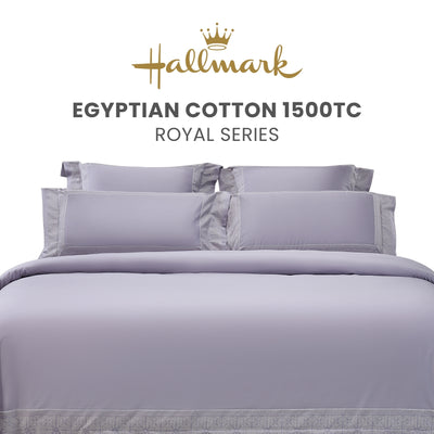 Hallmark Royal Egyptian Cotton 1500TC Laced Bed Linen - Purple