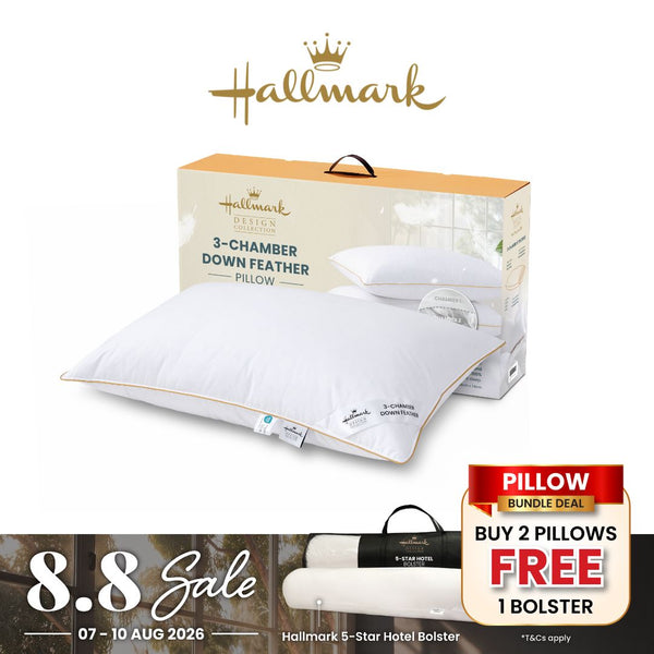 Hallmark Feather Down 3-Chamber Pillow
