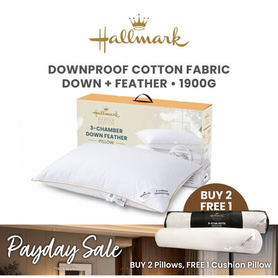 Hallmark Feather Down 3-Chamber Pillow
