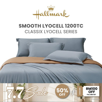 Hallmark Classix Lyocell 1200TC Plain Full Set Bed Linen - Toffee Camel